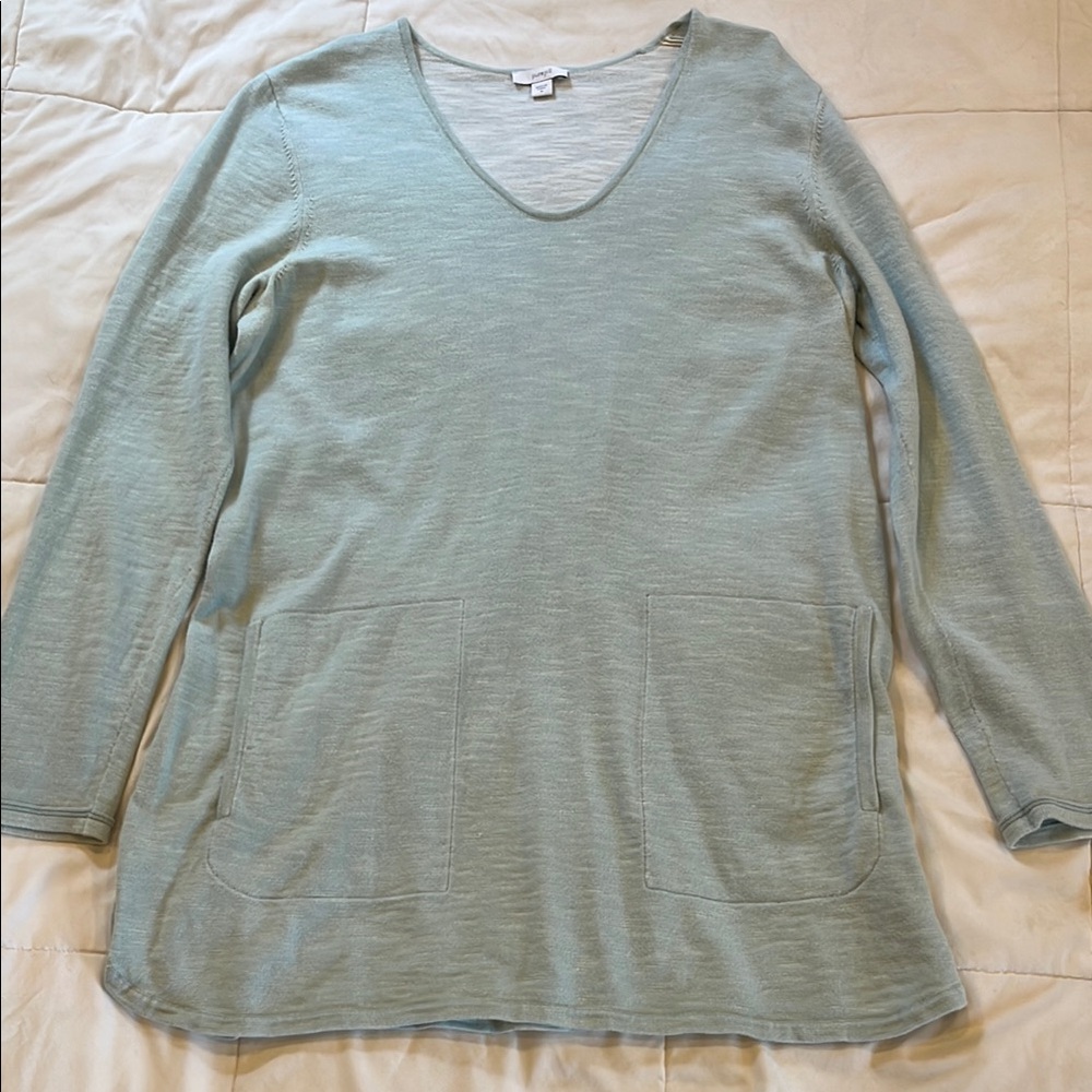 J. jill Green V-Neck Sweater